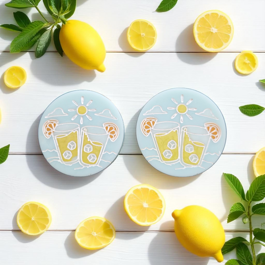 Lemon Sorbet and peach lemonade